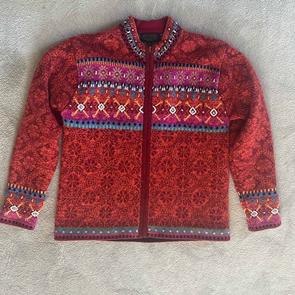 Zip front Sweater Jacket